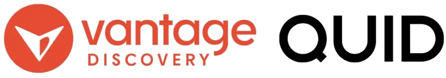 vantage discovery logo and quid logo